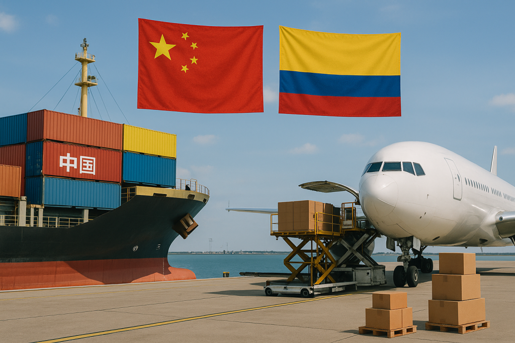 Envíos económicos de China a Colombia